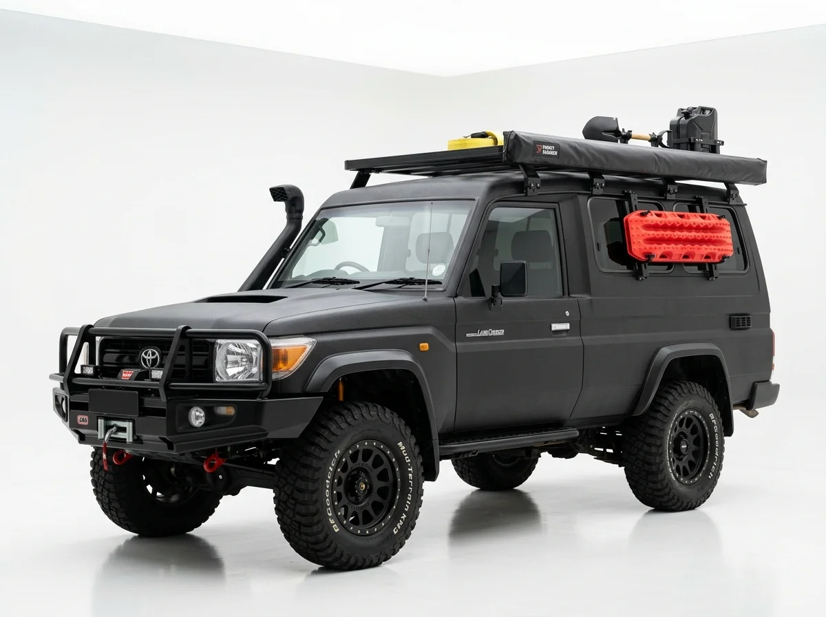 FrontRunner Offroad Zubehör mit Easy-Out Markise und Halterungen auf Geländewagen