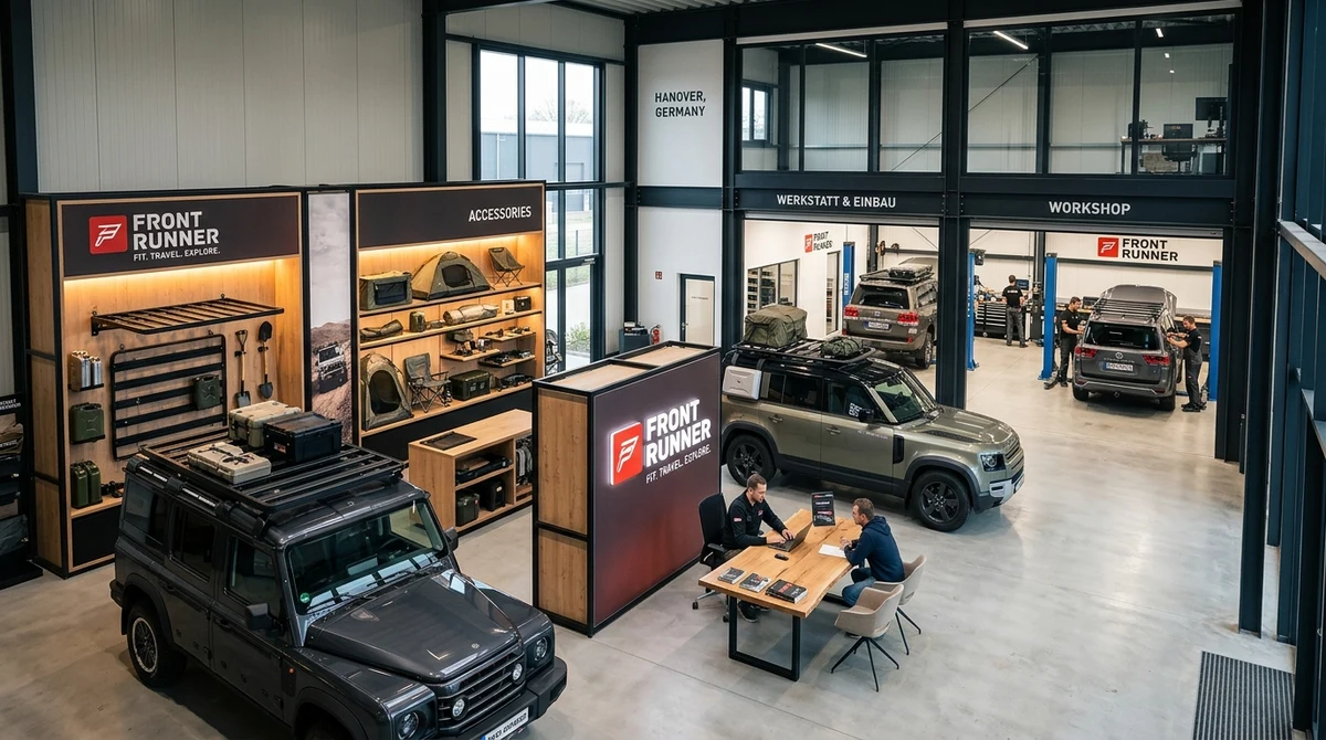 Offizieller FrontRunner Flagship Showroom und Montagewerkstatt in Langenhagen bei Hannover